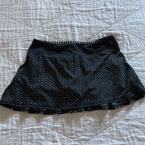 lululemon athletica Black and White Polka Dot Mini Skirt